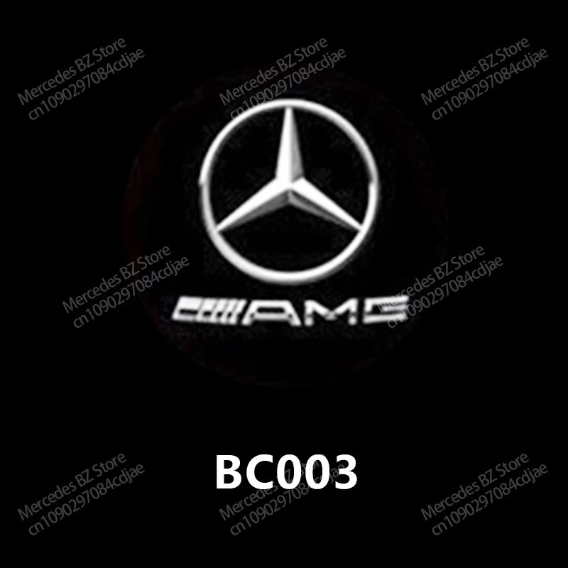 2PCS HD Car Door Welcome Lights Projector Lamps For Mercedes Benz W176 W177 W246 W205 W212 W213 W166 W167 X166 H247 X156 X253