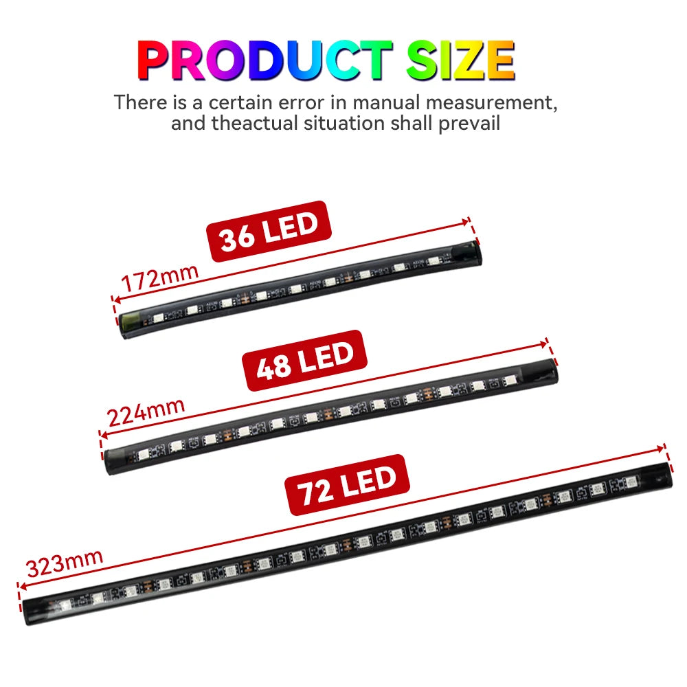 Car RGB Foot Light Strip – USB & Cigarette Lighter