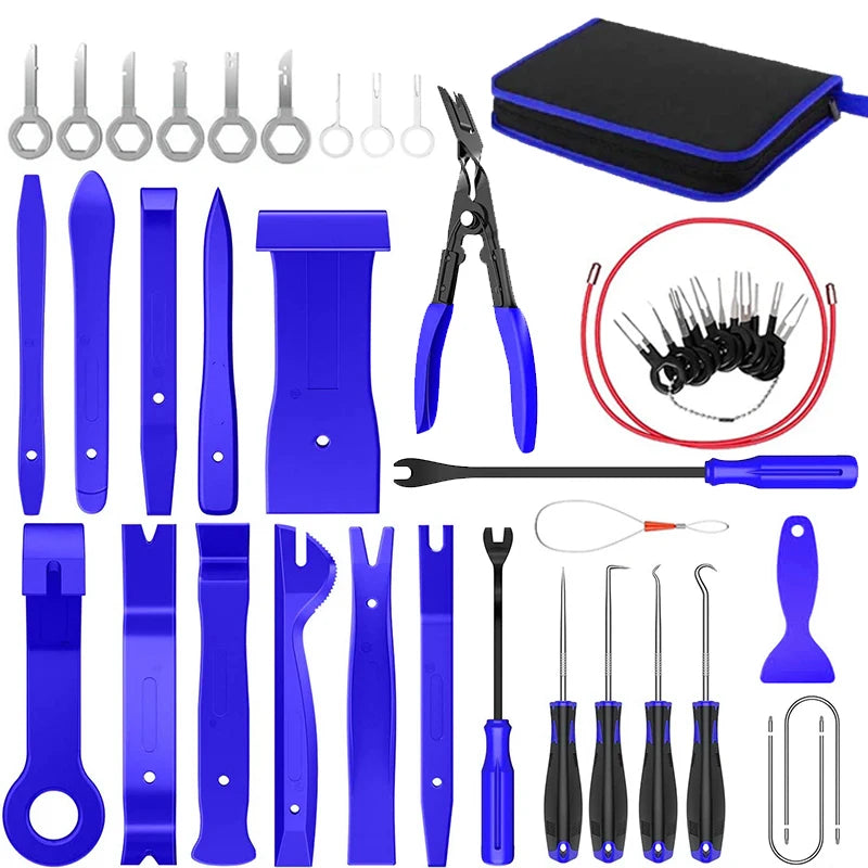 5/11/43PCS Car Trim Interior Plastic Disassembly Kit Car Clips Panel Dashboard Removal Tool Auto Trim Hand Removal Accessories