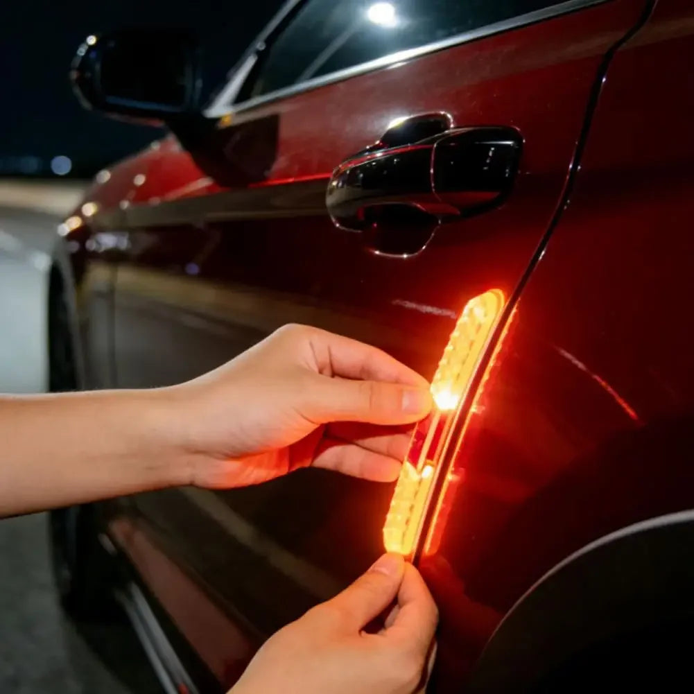 Car Door LED Anti-Collision Light, Solar Powered, Colorful Flash, Protect Your Car & Improve Night Visibility