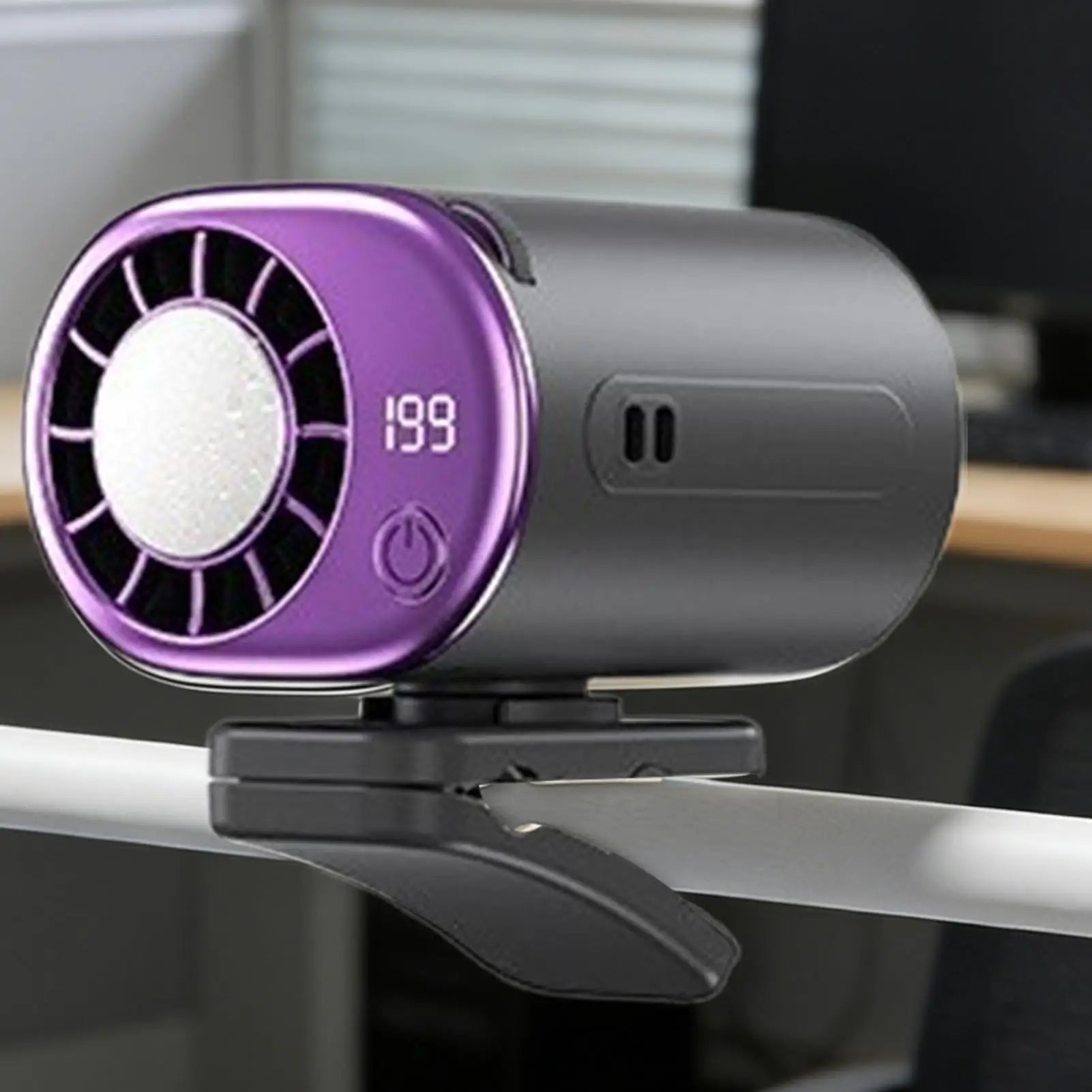 Personal Fan Clip On Car LED Display Air Conditioner With 199 Speeds Automotive Personal Fan For Truck Sedan RV Camping Outdoor