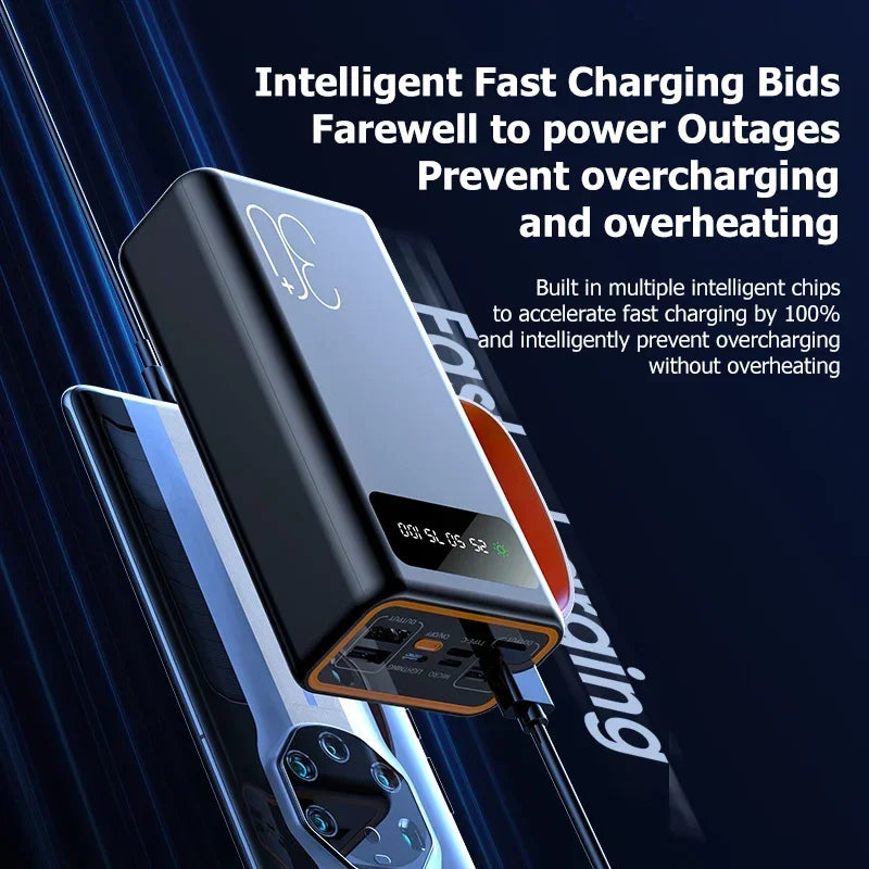 Lenovo Solar Power Bank 200000mAh – Built-in Cables