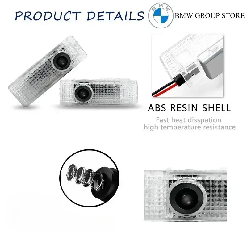 2/4pcs Car LED welcome lamp is suitable for BMW 1 series E81 E82 E87 E88 F20 F21 04-18 /2 4 5 6 7 series decorative lighting.