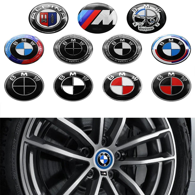 4Pcs 56mm 60mm 65mm Car Wheel Tire Center Emblem Decal For BMW M E90 E60 E46 E39 F10 E87 X3 X4 X1 G30 G20 Cover Hub Caps Sticker