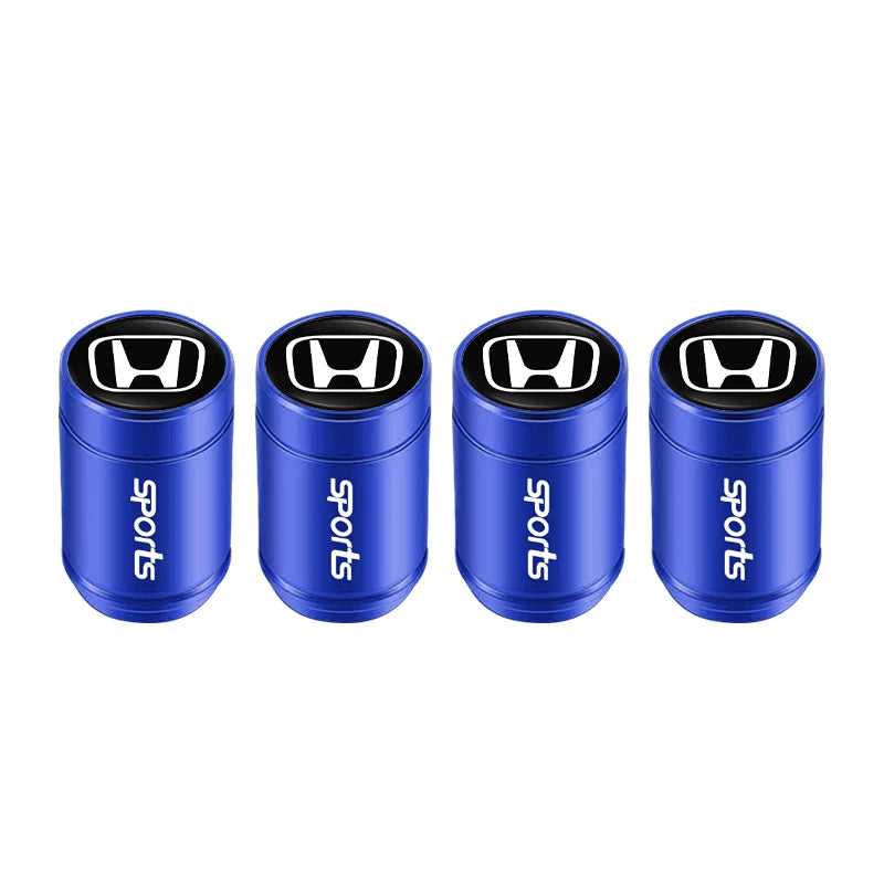 4Pcs Car Emblem Wheel Tire Valve Caps Covers Car Accessories For Honda Jazz CRV Civic Accord FIT Stepwgn Insight CRZ 5th Odyssey