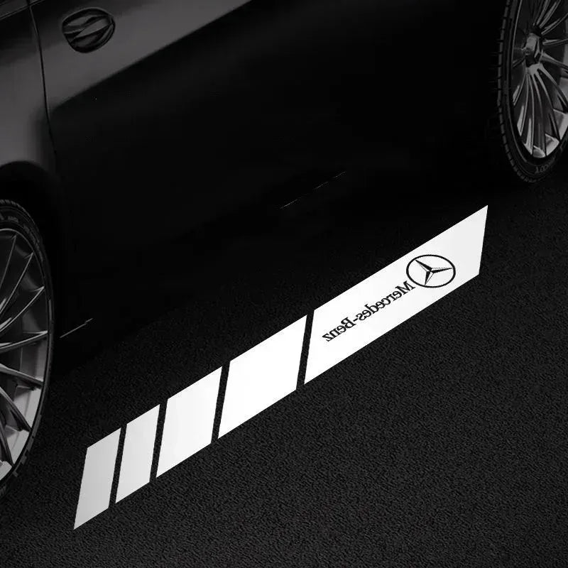 Auto Carpet Lamp AMG Logo Light Angel Wing For Mercedes-Benz C Class W205 E Class W213 GT Welcome Door Rearview Mirror Car Decor
