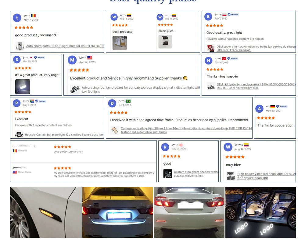 2PCS LED automotive universal retrofit welcome light induction turn on angel wing Lima tiger skull projector ground lighting