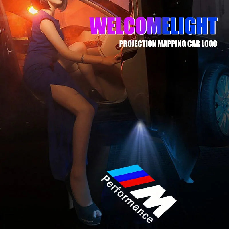 2Pcs Led HD Car Door Welcome Light Projector Lamps For BMW M Performance F20 F40 F22 F30 E90 F32 F06 F07 F46 E60 M5 Accessories