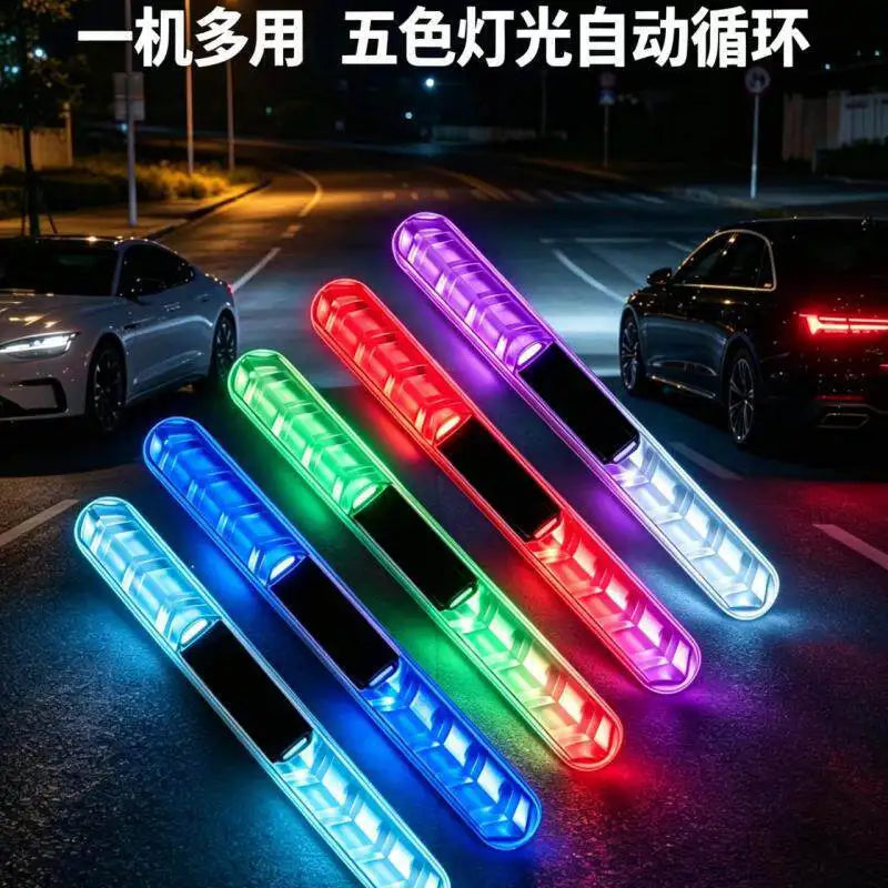 Car Door LED Anti-Collision Light, Solar Powered, Colorful Flash, Protect Your Car & Improve Night Visibility