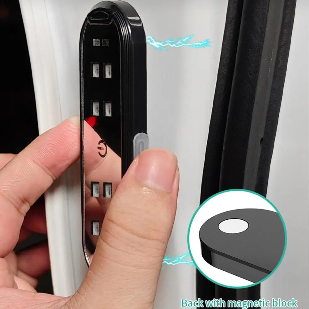 Ambient Lighting Car USB Rechargeable Car Door Light Welcome Courtesy Light Car Atmosphere Warning Lamps Colorful Flashing Light
