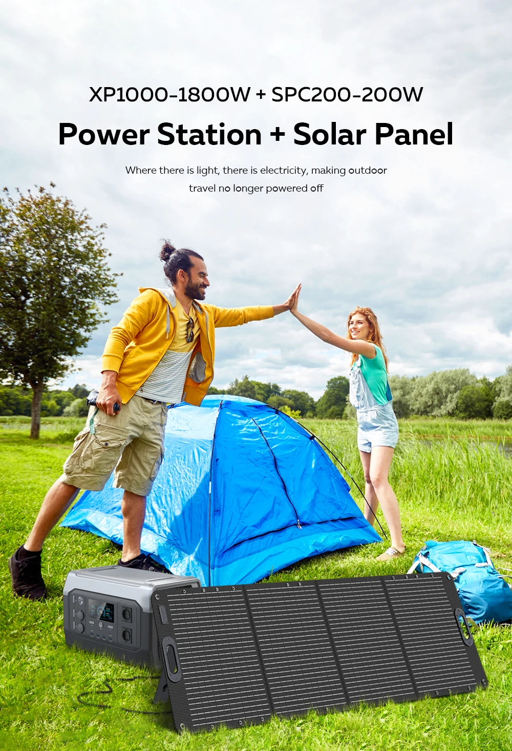 CTOLITY XP1000 Power Station 1024Wh – 1800W Solar Generator