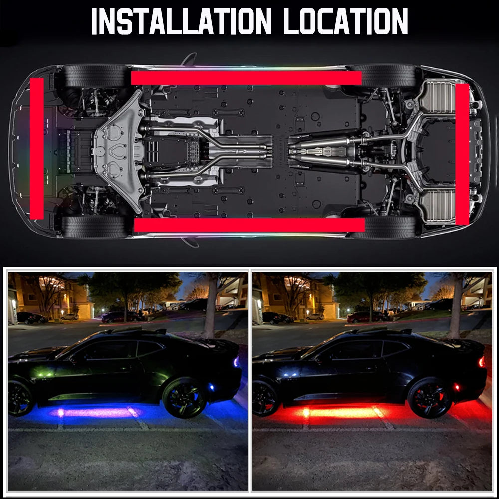 Car LED Underbody RGB Strip Light – App Control