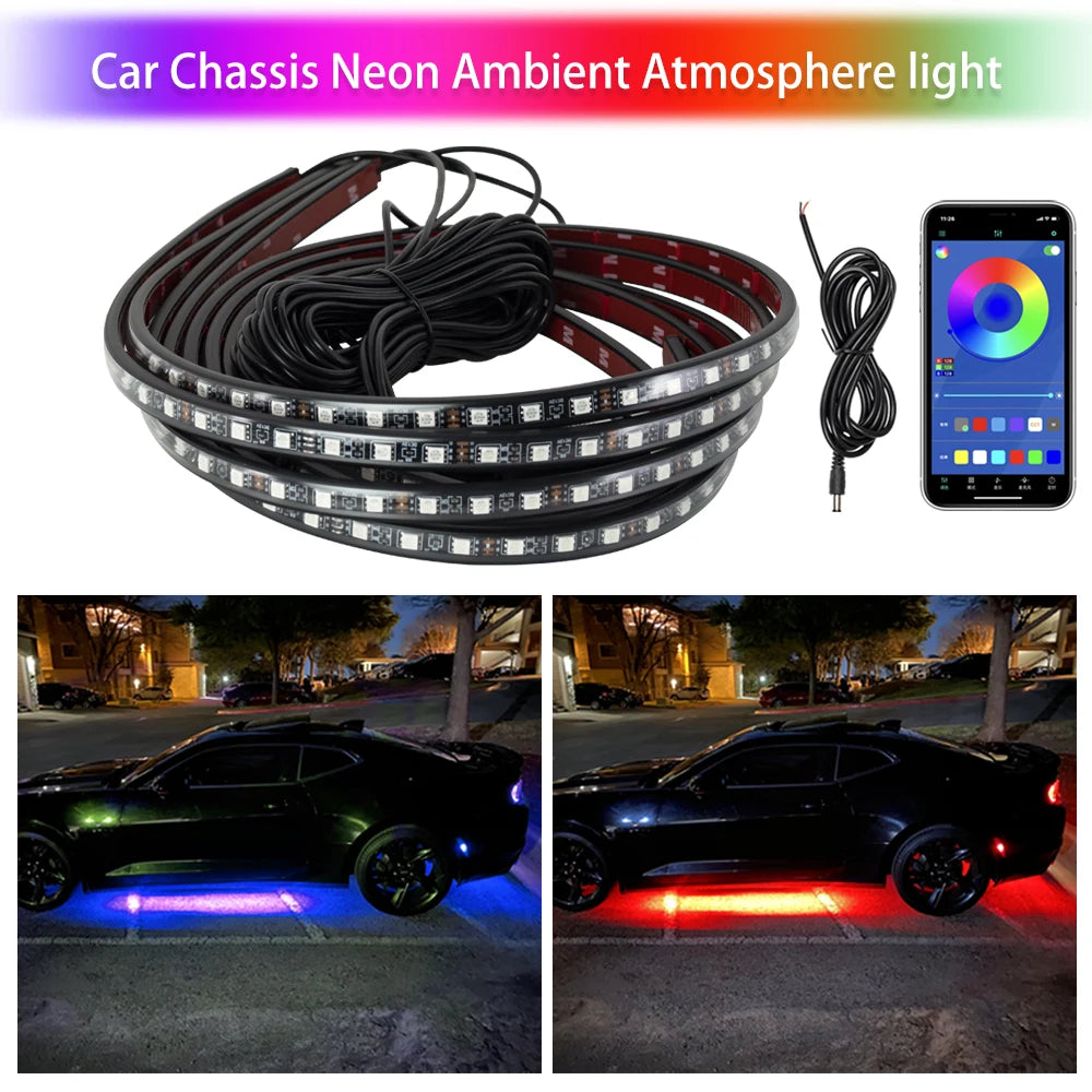 Car LED Underbody RGB Strip Light – App Control