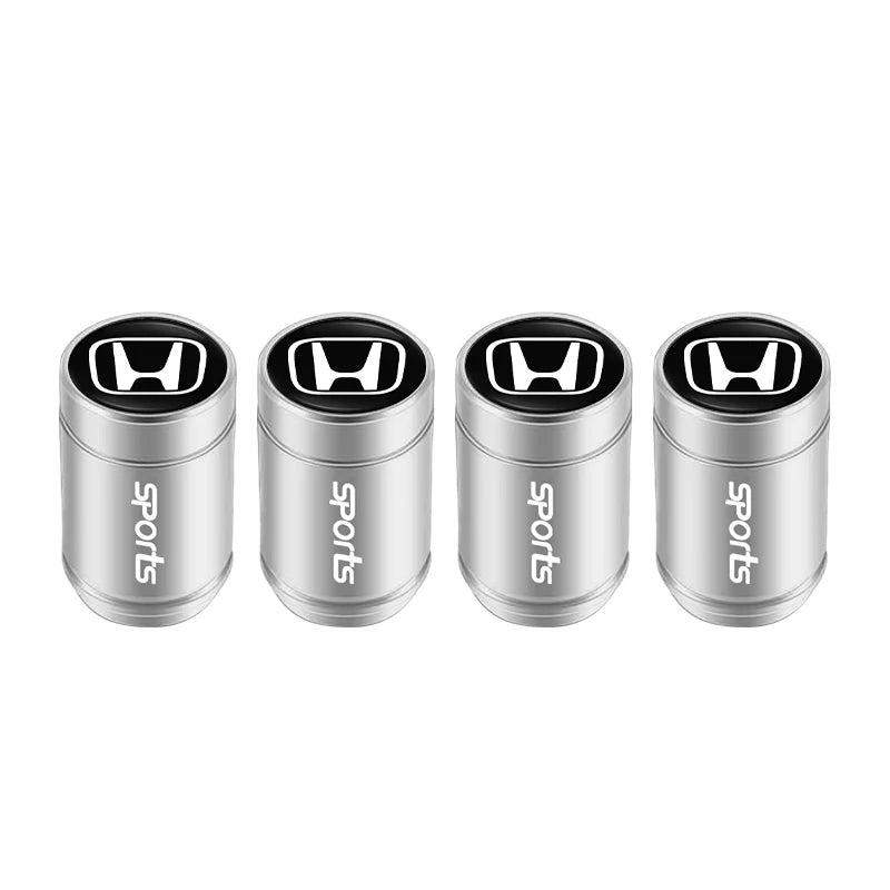 4Pcs Car Emblem Wheel Tire Valve Caps Covers Car Accessories For Honda Jazz CRV Civic Accord FIT Stepwgn Insight CRZ 5th Odyssey