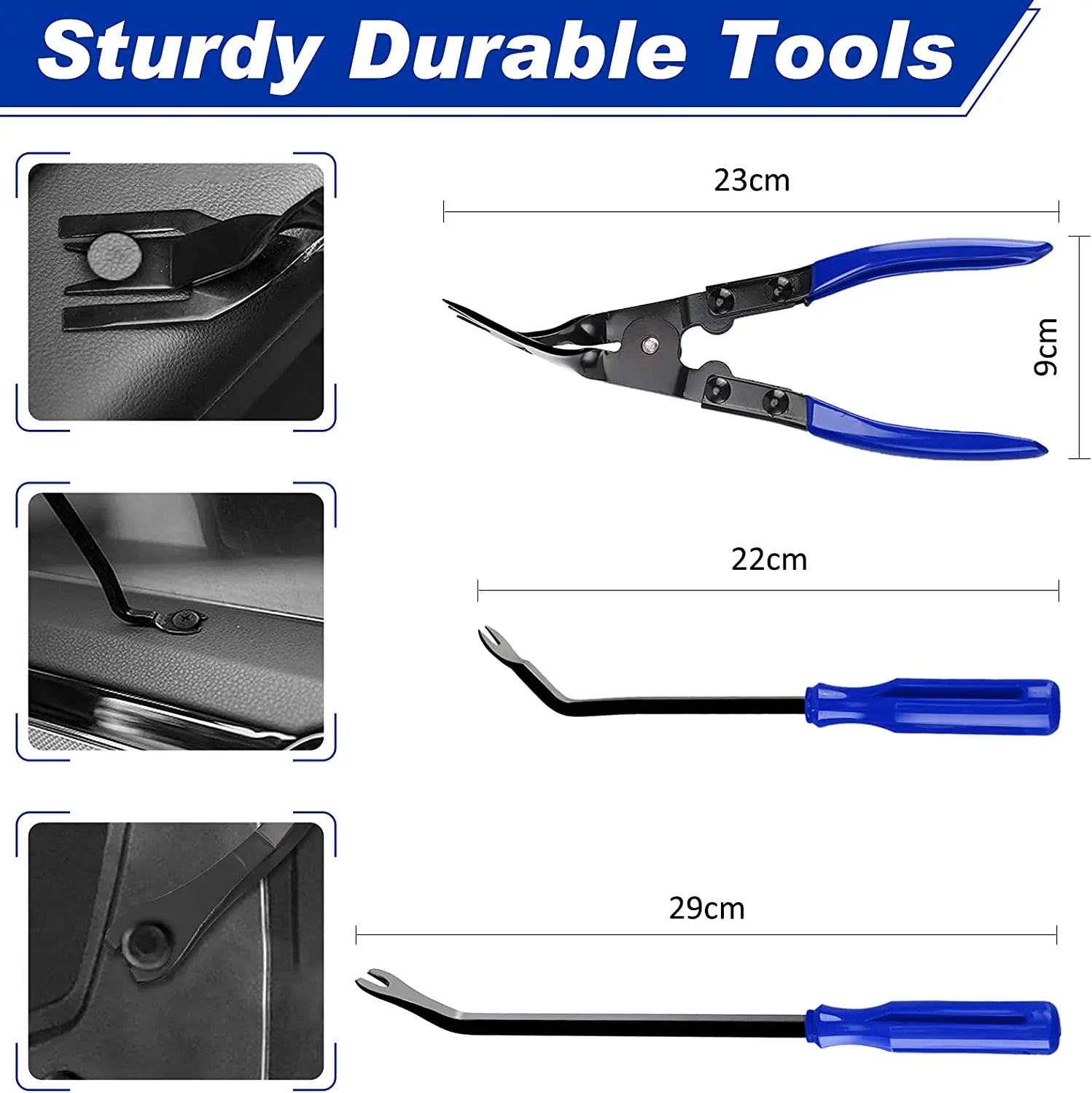 5/11/43PCS Car Trim Interior Plastic Disassembly Kit Car Clips Panel Dashboard Removal Tool Auto Trim Hand Removal Accessories