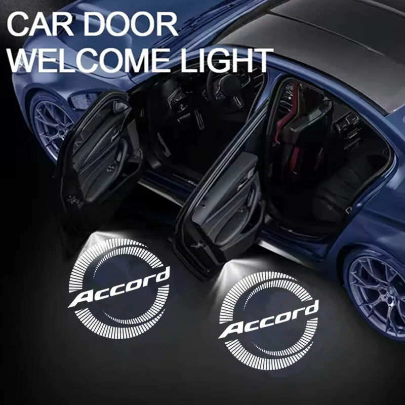 2PCS LED Car Interior Door Logo Projector Welcome Ghost Shadow Light Accessories For Honda New Accord 2014 2015 2016-2024