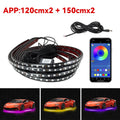 Car Underbody Light Decorative Lamp Neon LED RGB Car Underglow Bottom Light Remote/APP Control Flexible Waterproof LED Strip
