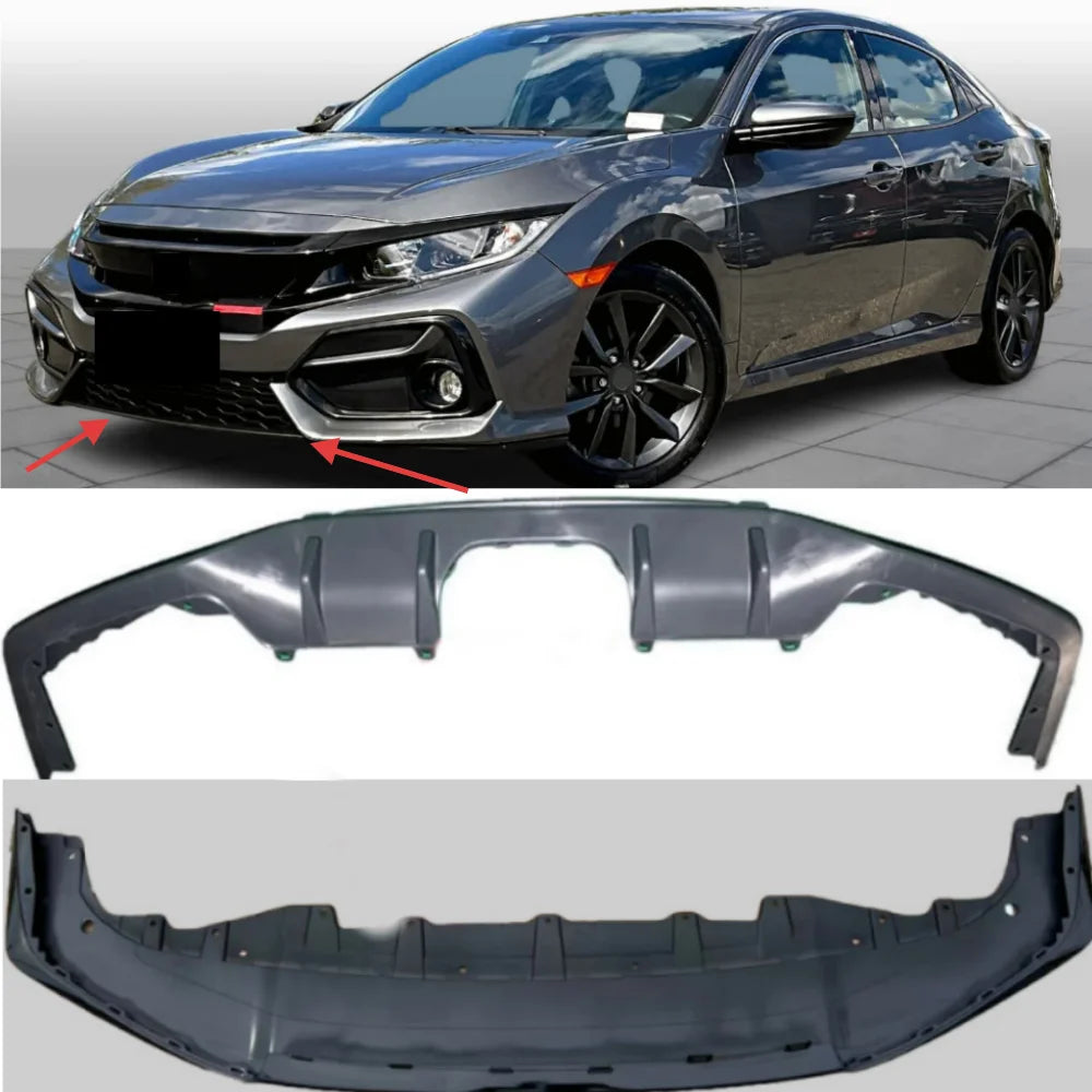 For Honda Civic 2017-2021 hatchback front and rear bumper lower spoiler decorative panel