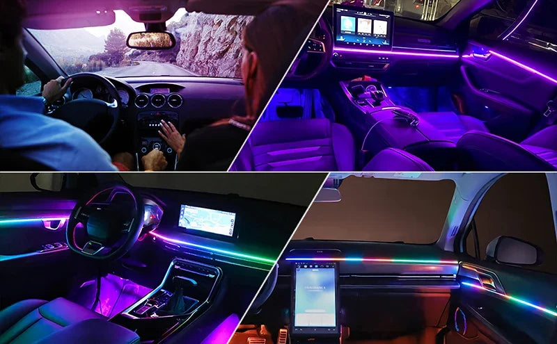Premium Car Interior Ambient Light Kit – 64 Color App Control