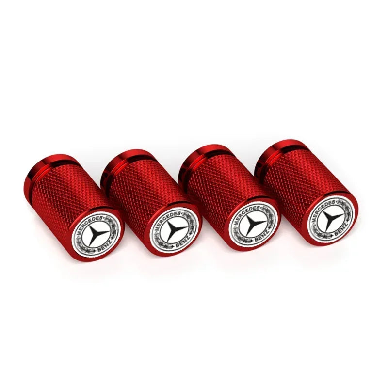 4pcs for Mercedes Benz AMG Car Logo Wheel Tire Valve Caps Modification Covers GLA GLC W202 W210 W203 W204 W205 W211 W212 W176