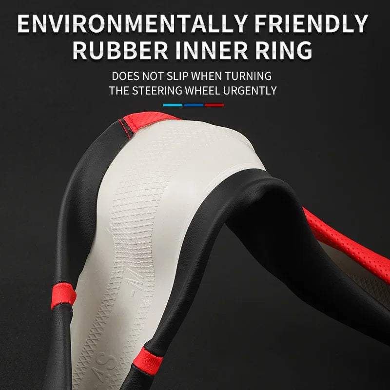 For BMW Car Steering Wheel Cover M X1 X3 X5 X6 G20 G30 E39 E46 E87 E90 E92 F10 F15 F30 Carbon fiber Suede Leather Accessories
