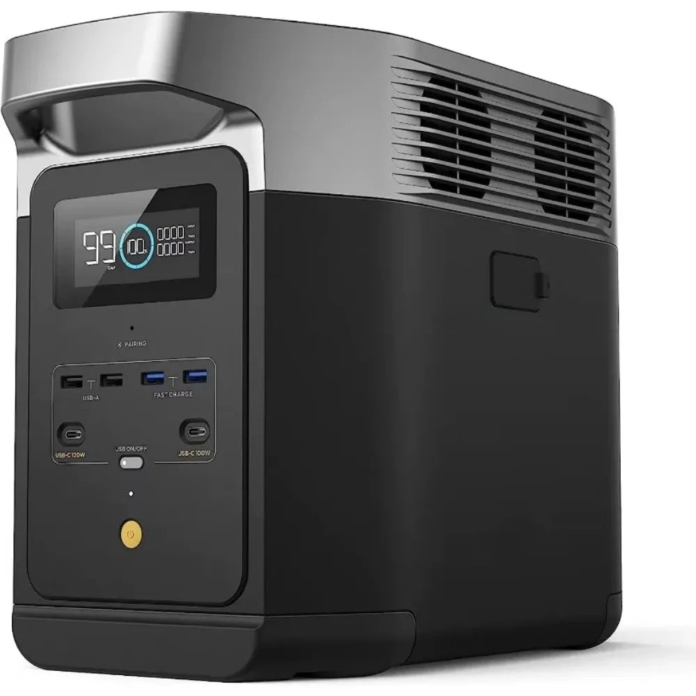 Living Room Portable Power Station , 1800W AC/100W USB-C Output, Solar Generator(Solar Panel Optional)1024Wh LiFePO4 Battery
