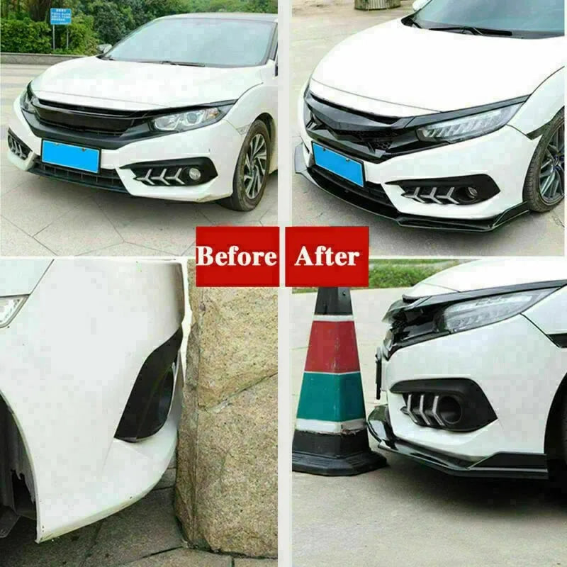 Universal Front Bumper Lip Chin Diffuser Splitter Separator Bumper Lip Winglets Side Skirt Extension Protector Cars Accessories