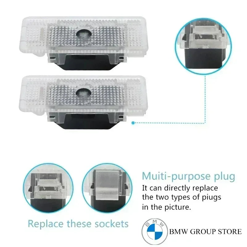 2/4p Applicable to the door LED welcome light E39 of BMW Group 1999-2006 x5 x52 e53 1995-2002 528i 1998 z8.Quick delivery