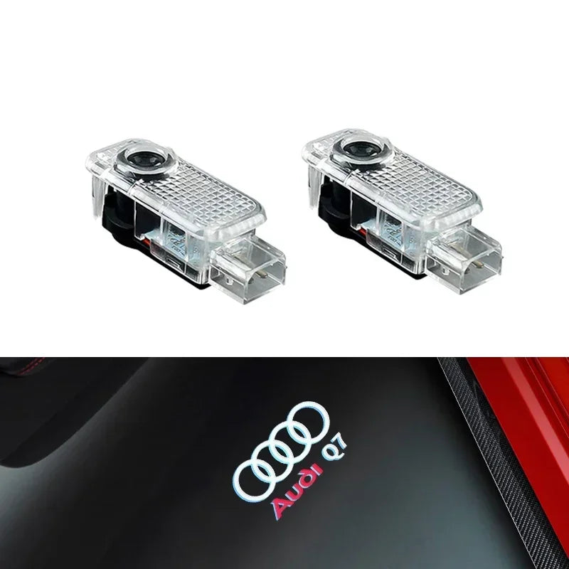 HD Led Welcome Light Car Door Projector Lamps For Audi A1 A3 8P A4 A5 A6 C7 A7 S3 S7 S8 R8 Q2 Q3 Q5 Q7 Q8 SQ5 C5 C6 TT RS3 RS6