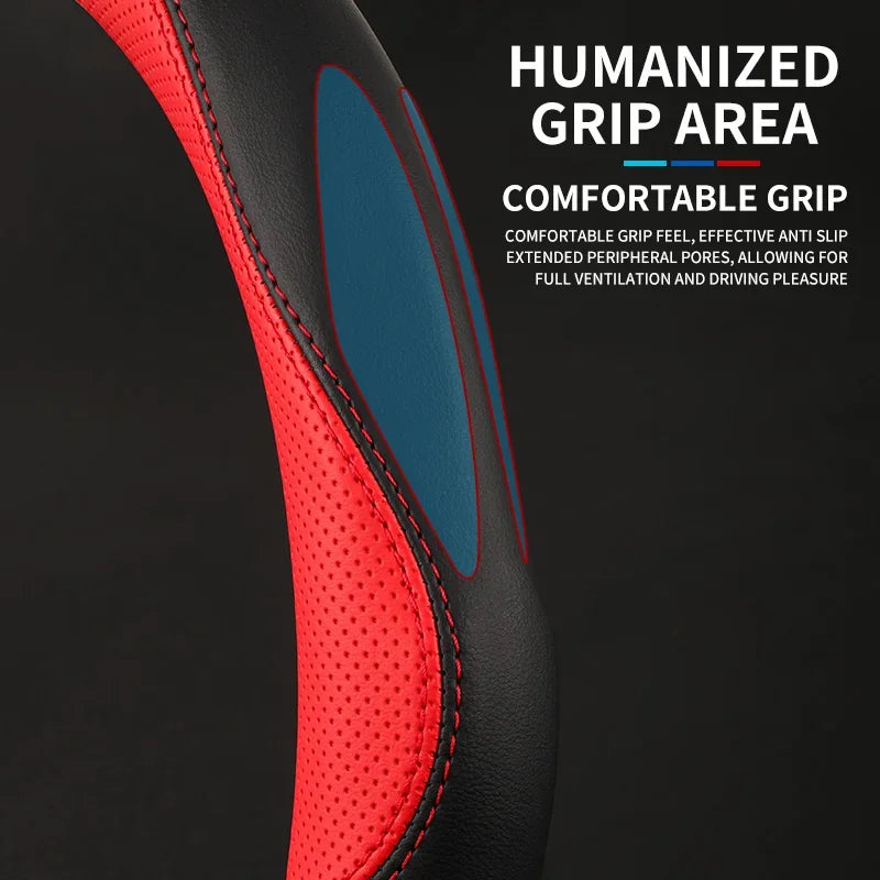 For BMW Car Steering Wheel Cover M X1 X3 X5 X6 G20 G30 E39 E46 E87 E90 E92 F10 F15 F30 Carbon fiber Suede Leather Accessories