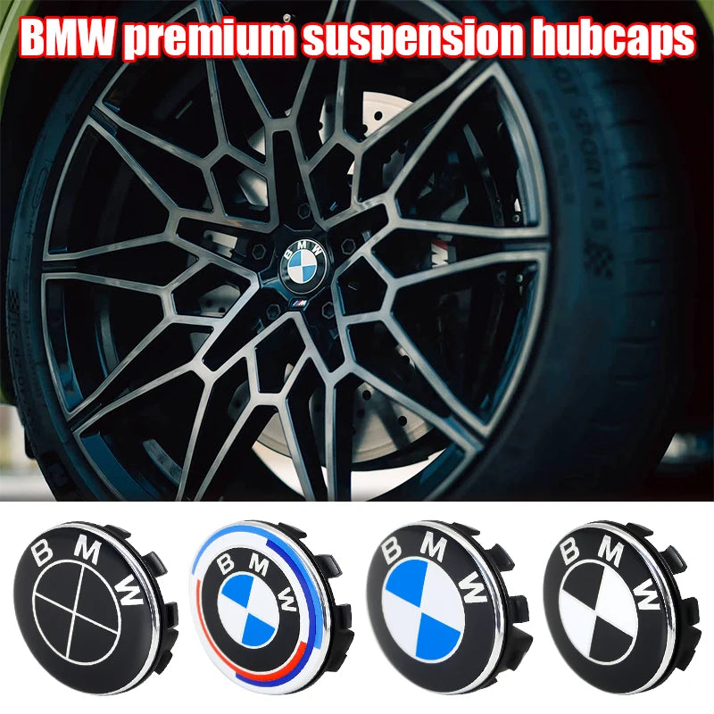 4Pcs 68mm 56mm Floating Wheel Center Cap For BMW E39 E46 E60 Replacement Hubcaps F45 F46 F48 F49 F39 F90 Auto Tuning Accessories