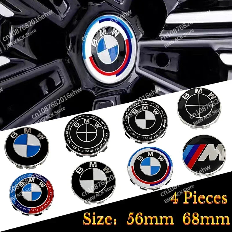 4pcs Car Wheel Center Caps 56mm/68mm Diameter for BMW