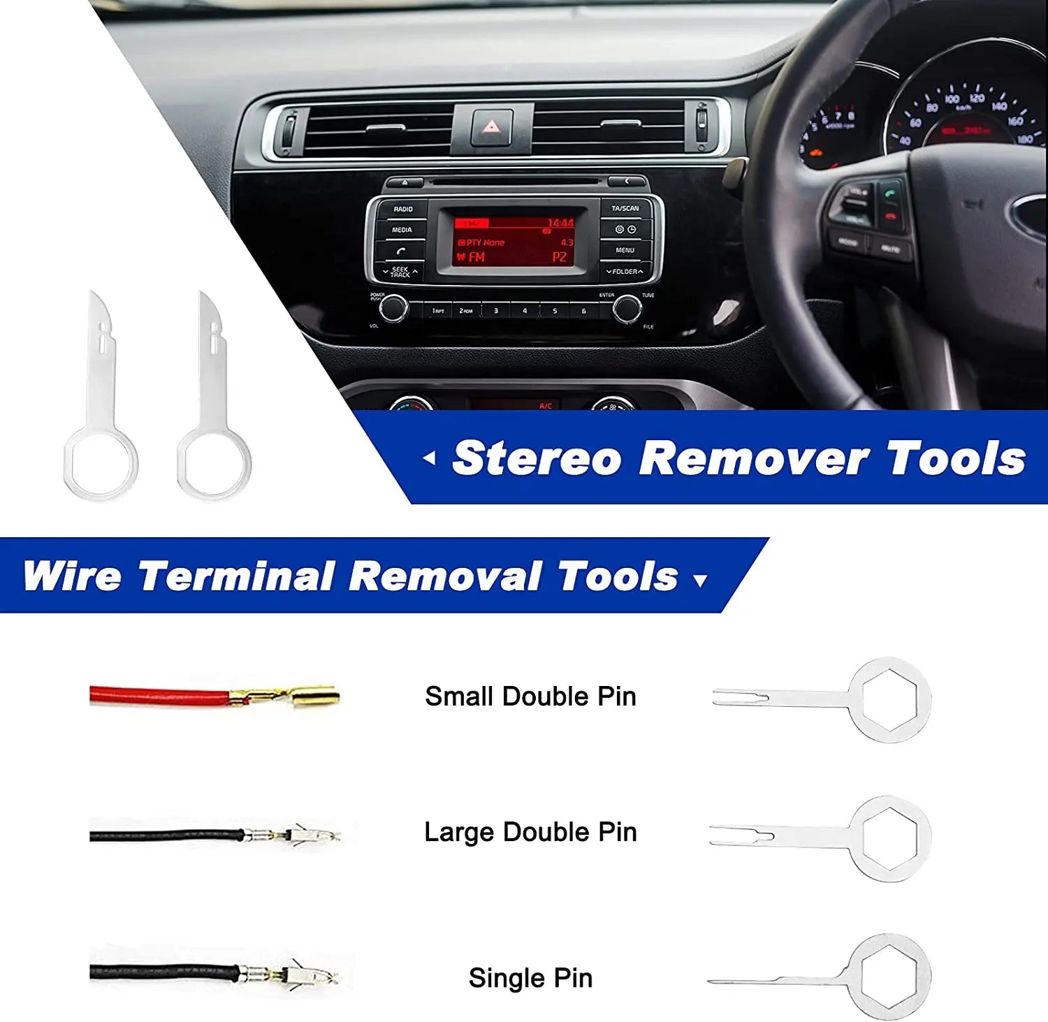 5/11/43PCS Car Trim Interior Plastic Disassembly Kit Car Clips Panel Dashboard Removal Tool Auto Trim Hand Removal Accessories