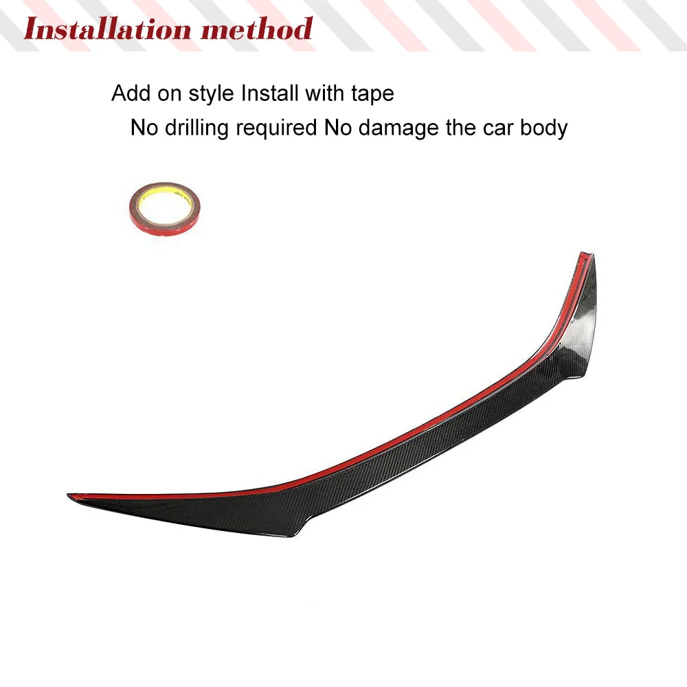 For Lexus RCF RC F 2015-2018 Auto Car Rear Trunk Lid Spoiler Wing Car Exterior Trim Car Rear Trunk Racing Spoiler Carbon Fiber