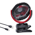 Car Fan 5V USB Clip on Sun Visor Fan for Front/Rear Seat 2000mAh Rechargeable Battery Powered Quiet Personal Cooling Fans