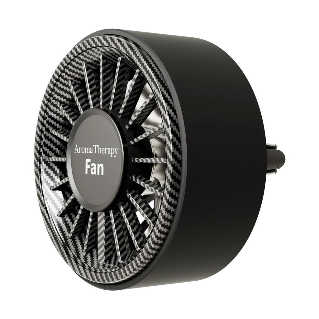 Car Air Conditioner Air Outlet Aromatherapy Fan Carbon Fiber Color Fan Car Aromatherapy Air Freshener Is Suitable for 100% Cars