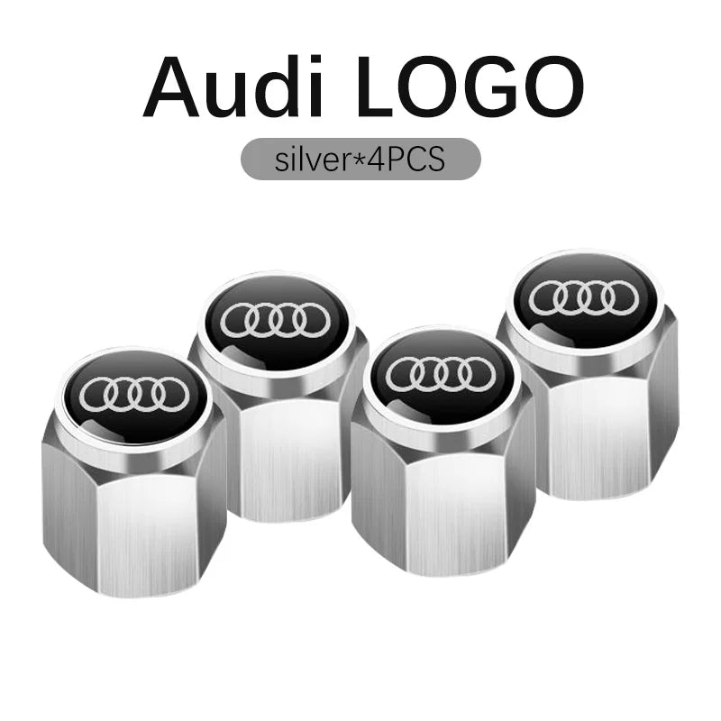 Audi 3D Metal Tire Valve Caps – S Line A1-Q8