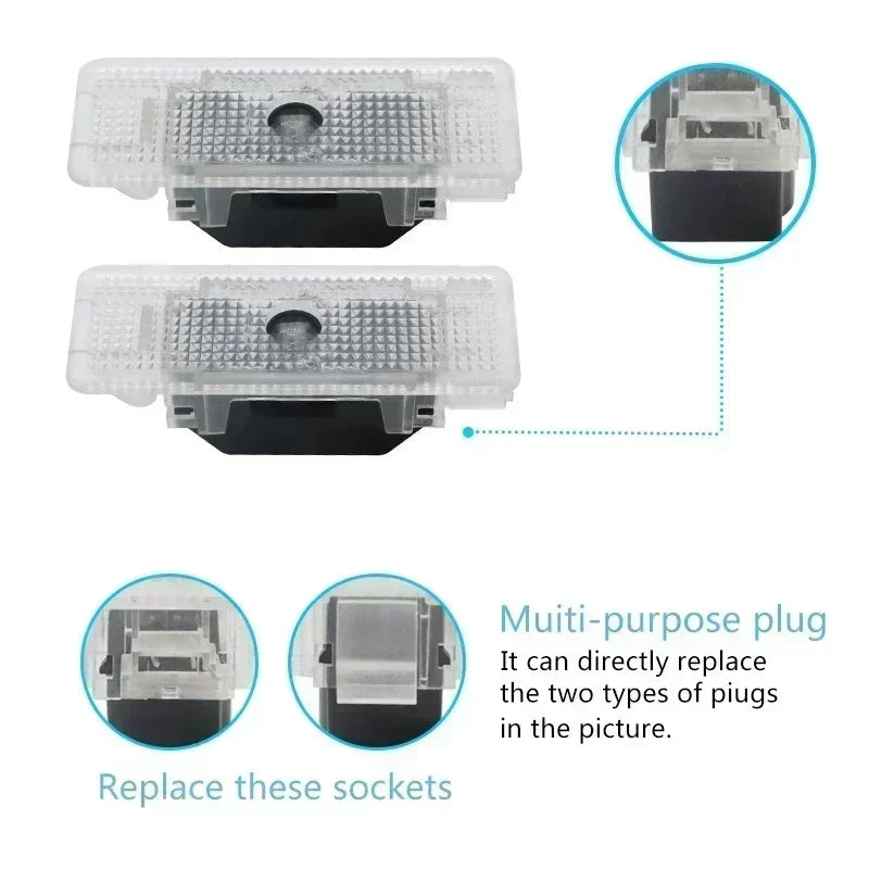 2/4p Applicable to the door LED welcome light E39 of BMW Group 1999-2006 x5 x52 e53 1995-2002 528i 1998 z8.Quick delivery