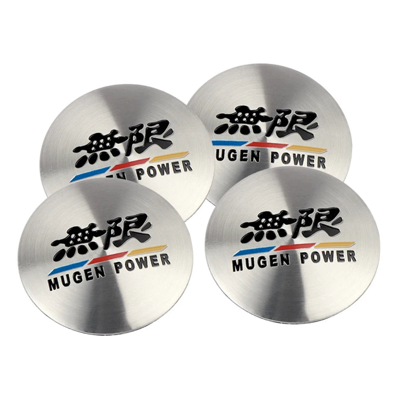 4pcs Car Wheel Center Hub Cap Stickers Badge Decal Accessories For Honda Mugen Insight CR-V Fit City HR-V Jazz Accord 8th Civic