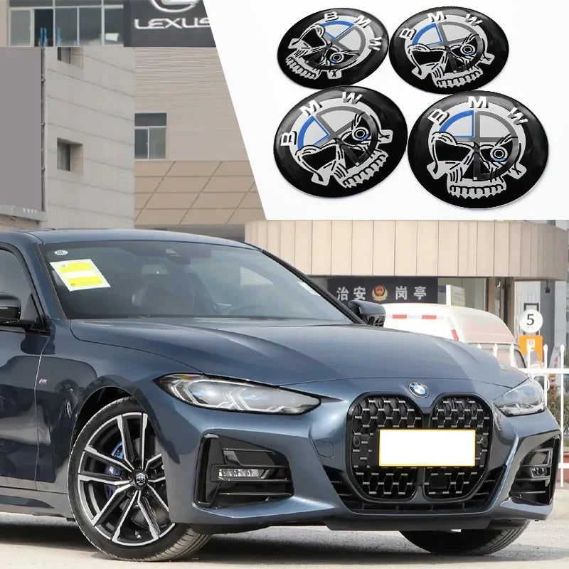 4Pcs 56mm 60mm 65mm Car Wheel Tire Center Emblem Decal For BMW M E90 E60 E46 E39 F10 E87 X3 X4 X1 G30 G20 Cover Hub Caps Sticker