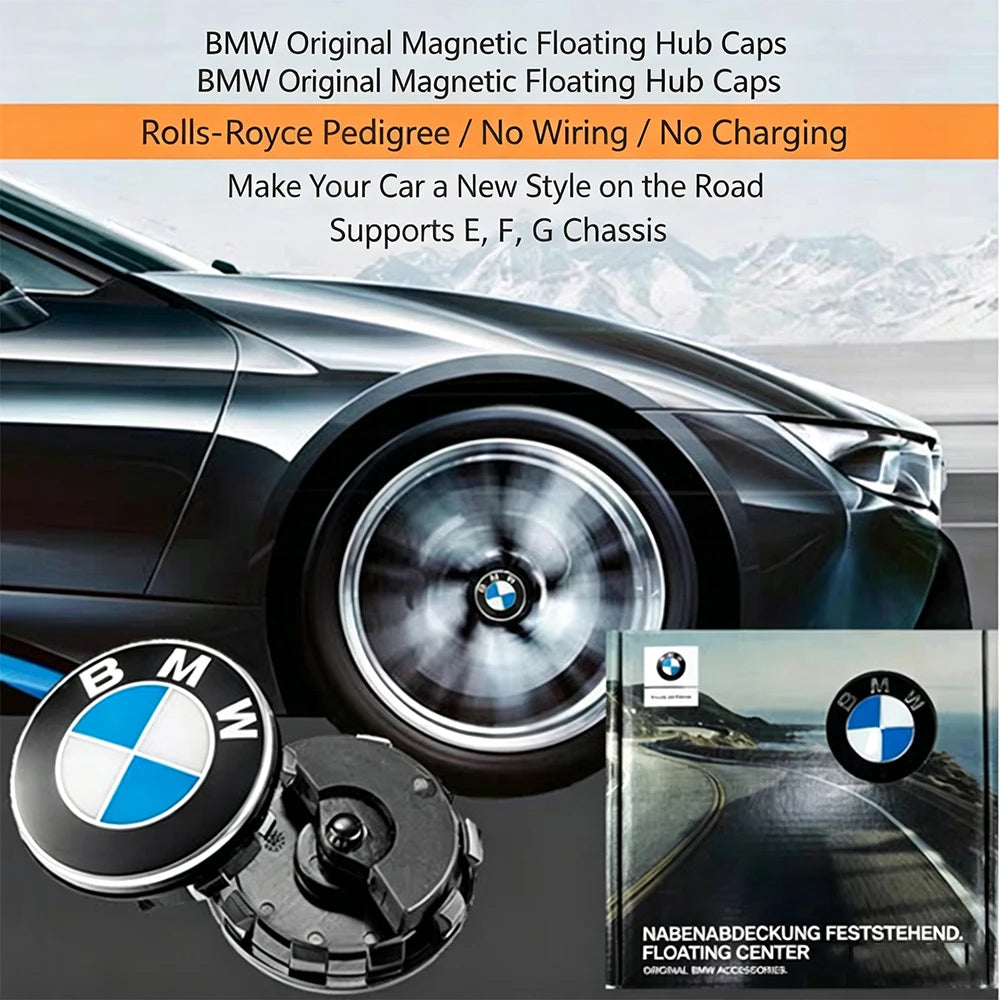 4Pcs 68mm 56mm Floating Wheel Center Cap For BMW E39 E46 E60 Replacement Hubcaps F45 F46 F48 F49 F39 F90 Auto Tuning Accessories