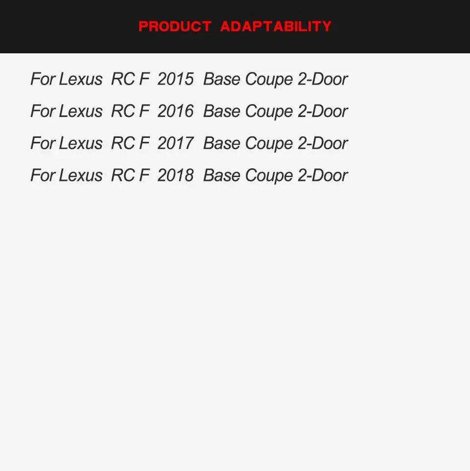 For Lexus RCF RC F 2015-2018 Auto Car Rear Trunk Lid Spoiler Wing Car Exterior Trim Car Rear Trunk Racing Spoiler Carbon Fiber