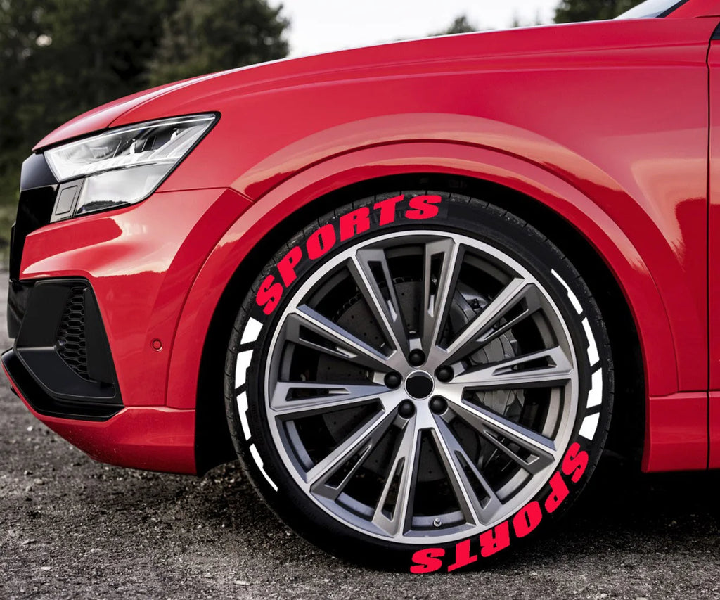 4/8pcs Car Tire Wheel Stickers Car Tuning Universal 3D Permanent PVC Joined Tire Decor Decals Car Tyre Personalized Stickers