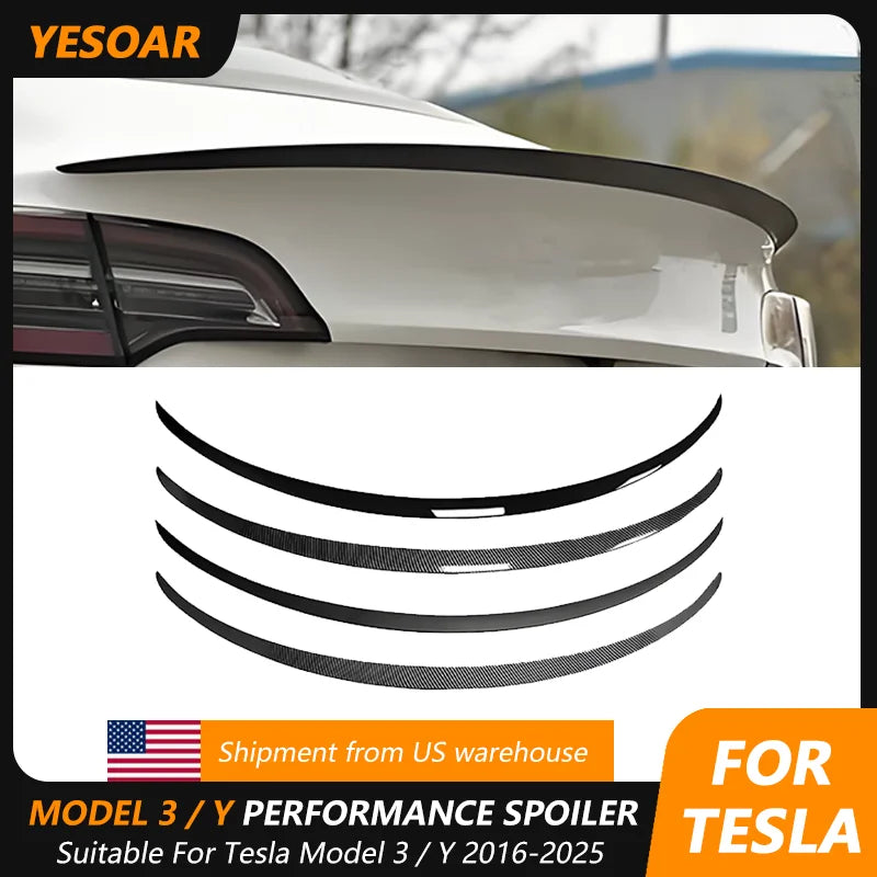 For Tesla Model 3 / Model 3 Highland / Model Y 2018-2026 Performance Style Spoiler ABS Rear Wing Trunk Wings Tesla Accessories