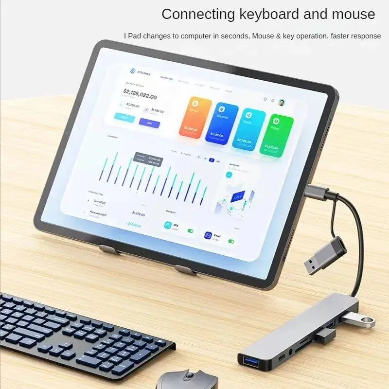 8-in-2 USB Hub with Card Reader
