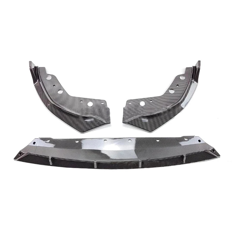 Carbon Fiber Look Front Bumper Spoiler Lips Splitter GT Style For BMW G20 LCI 330i M340i xDrive 2023~2024 Front Bumper Lip Kits
