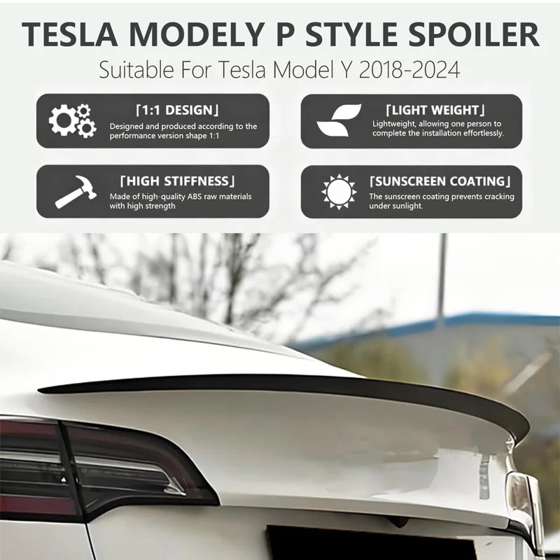 For Tesla Model 3 / Model 3 Highland / Model Y 2018-2026 Performance Style Spoiler ABS Rear Wing Trunk Wings Tesla Accessories