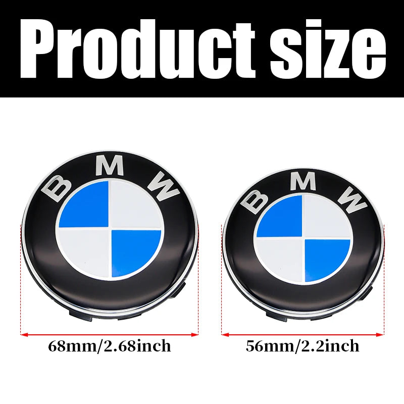 4Pcs 68mm 56mm Floating Wheel Center Cap For BMW E39 E46 E60 Replacement Hubcaps F45 F46 F48 F49 F39 F90 Auto Tuning Accessories