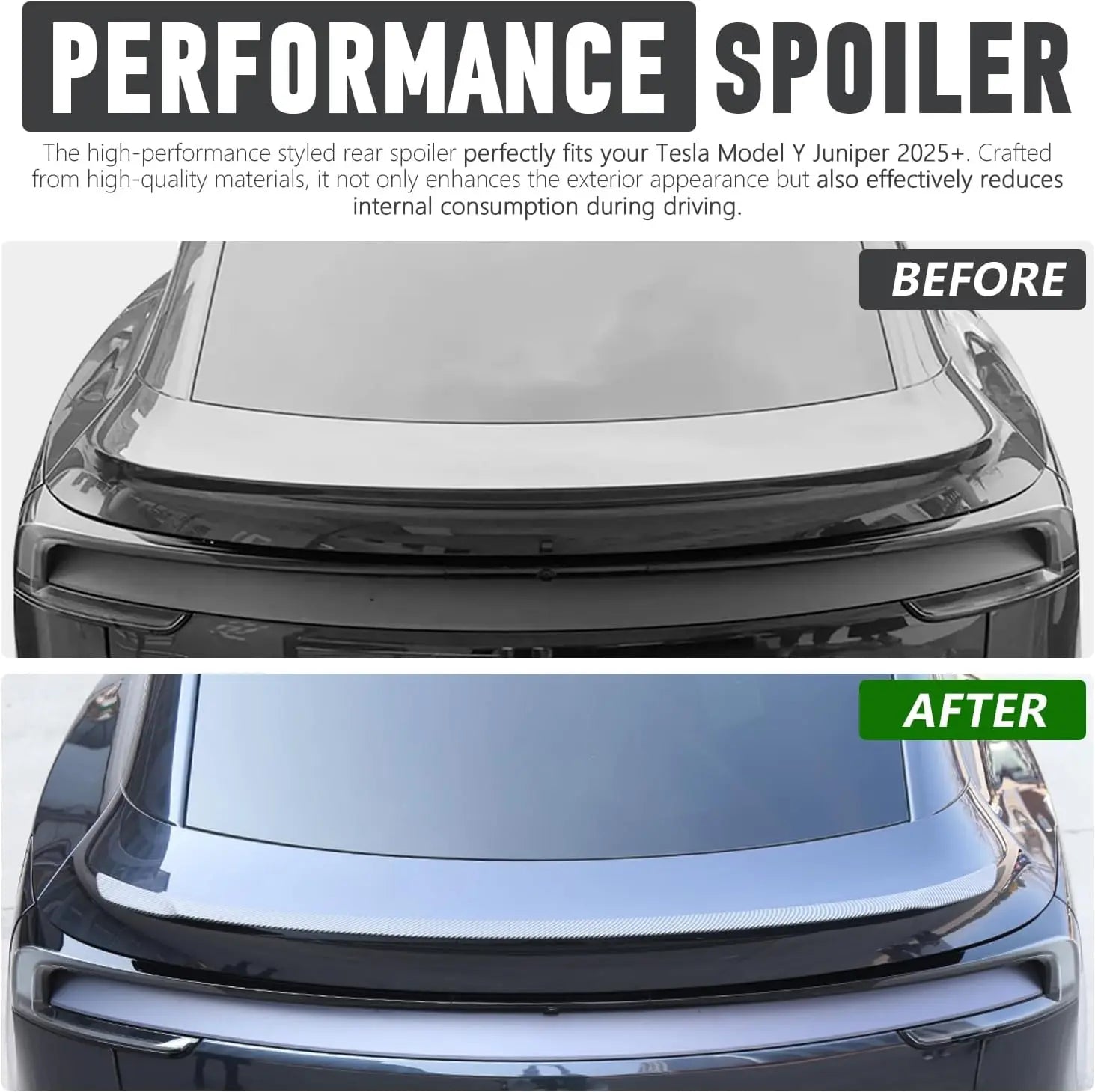 ABS Spoiler For 2025 2026 Tesla Model Y Juniper Rear Spoiler Rear Trunk Spoiler Model Y Juniper Accessories Tunning Body Kits
