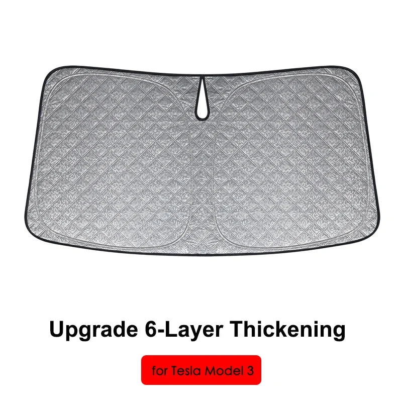 For Tesla Model 3 Y S X YL Juniper 2025-2020 2026 Thicken Front Windshield Sunshade Sun Shade Anti-UV Sun Shading Screen Cover